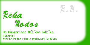 reka modos business card